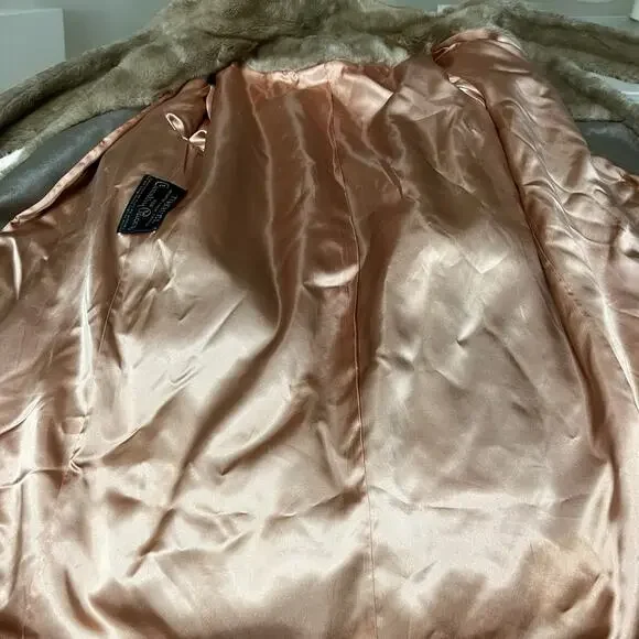 Vintage Women’s 1950’s Tissavel Of France For Country Pacer Faux Fur Coat Size L - Picture 6 of 16